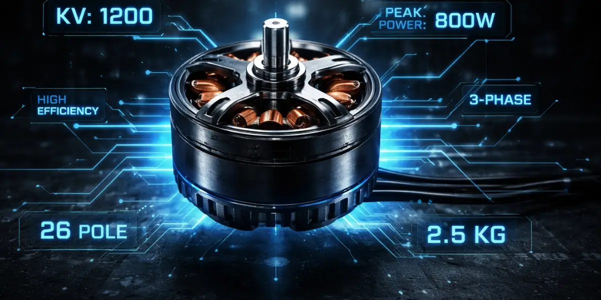 bldc uav motor with futuristic tech glow